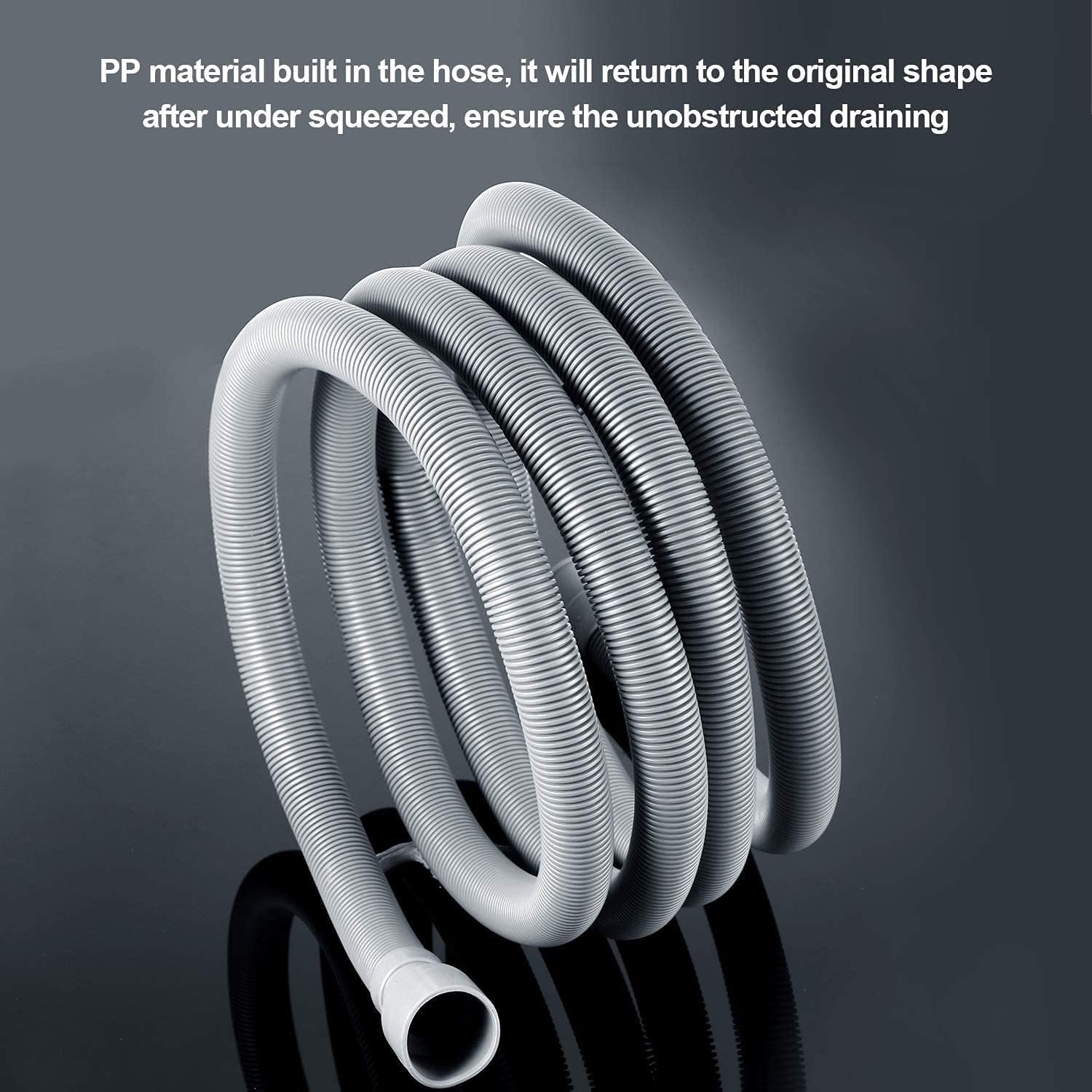Corrugated Washer Drain Hose 5 Foot Extension Kit