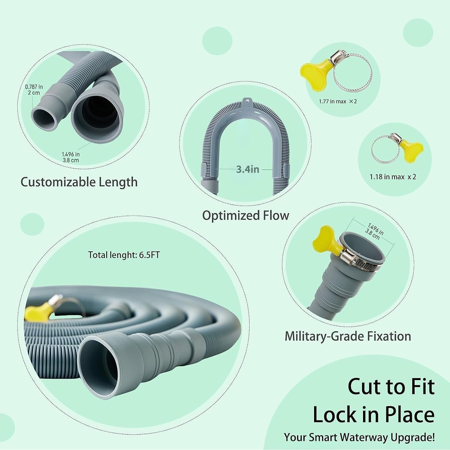 Portable Washer Drain Hose Extension Kit
