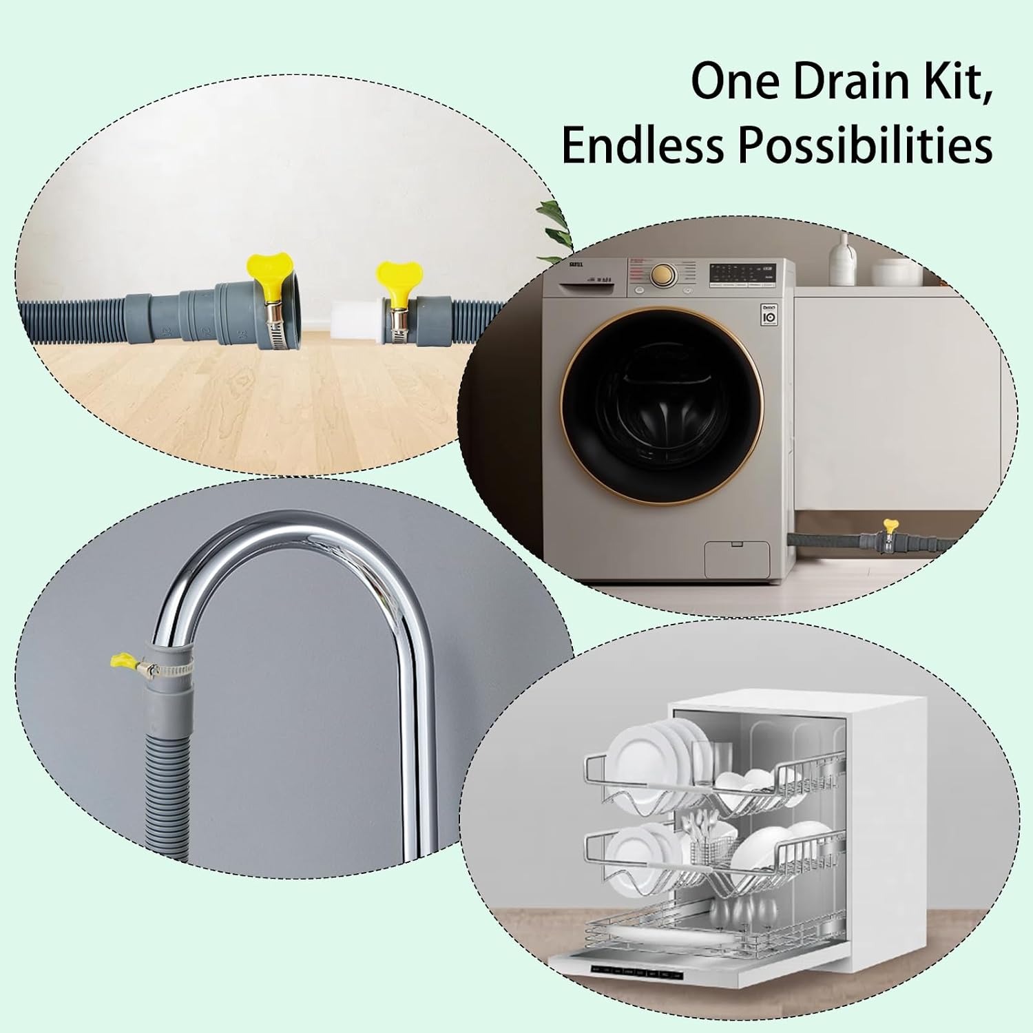 Portable Washer Drain Hose Extension Kit