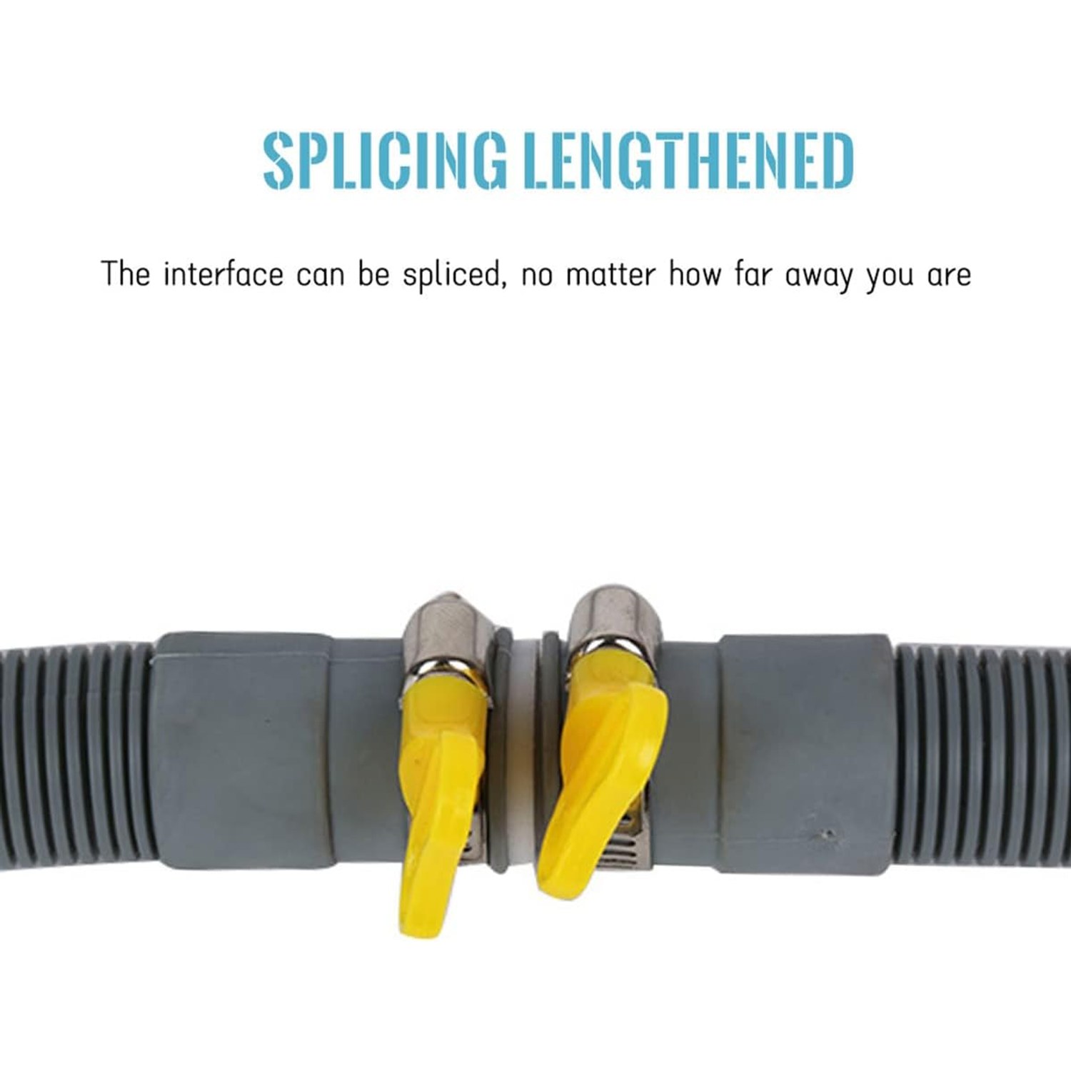 2m Washing Machine Drain Hose Kit with Bracket, Clamps and Connector: image 3