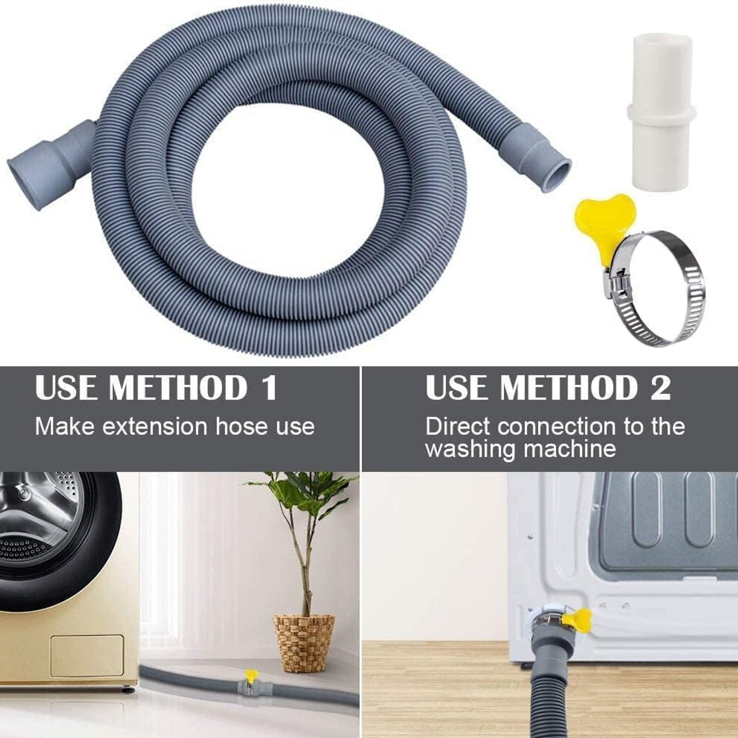 Washing Machine Drain Hose Extension Kit 3m