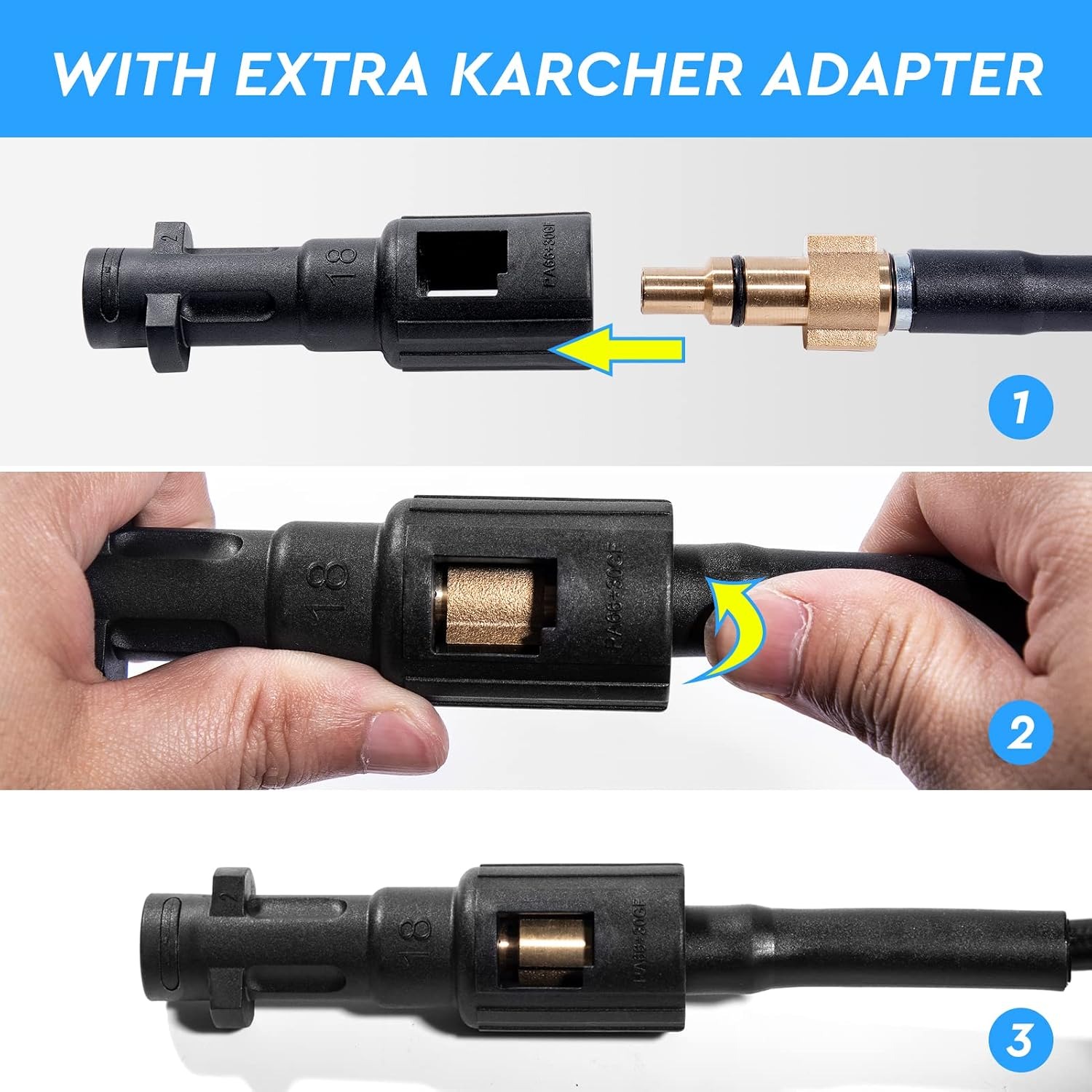 10m Pressure Washer Drain Jetter Hose with Karcher and Lavor Adapters