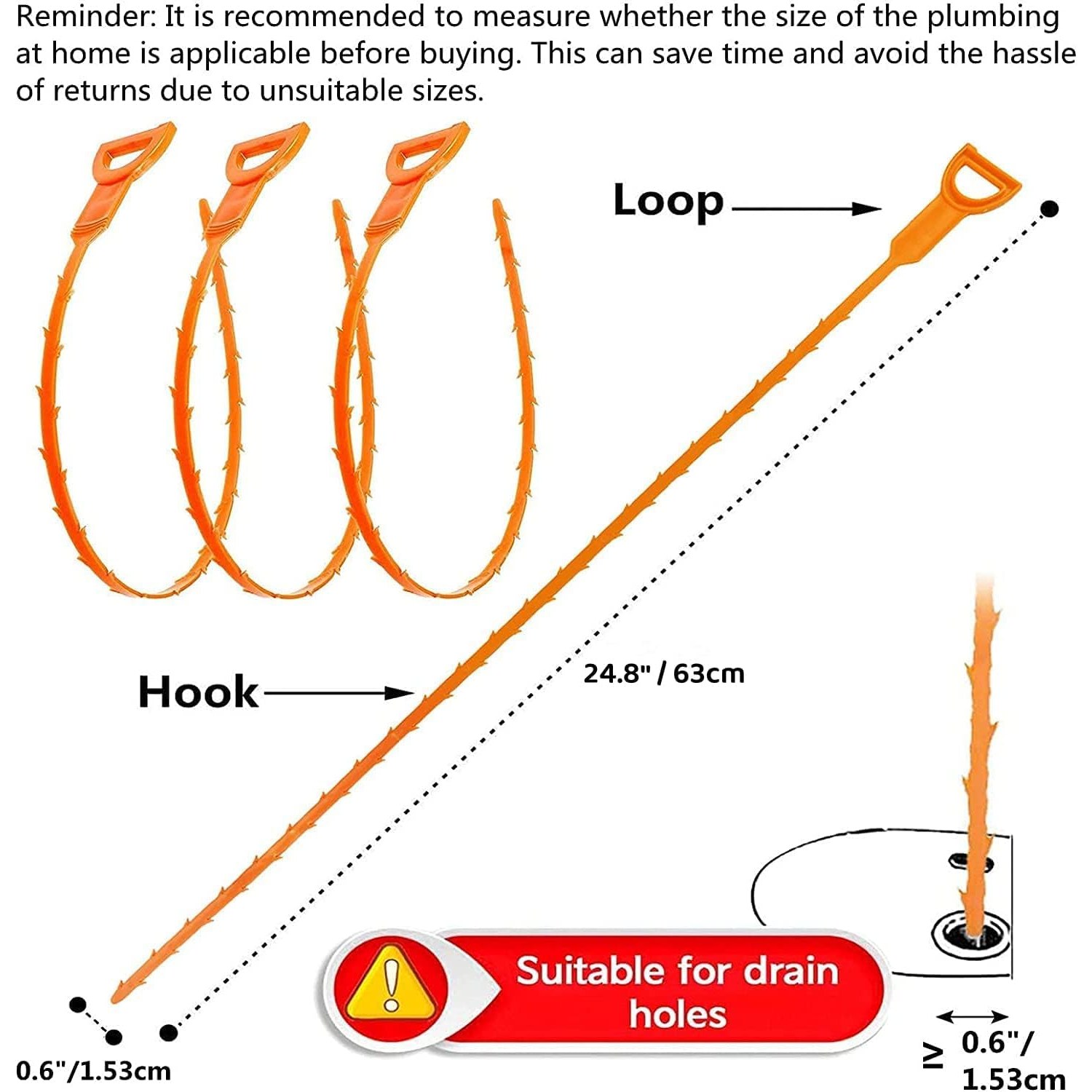 6 Piece Drain Unblocker Tool Kit: image 2