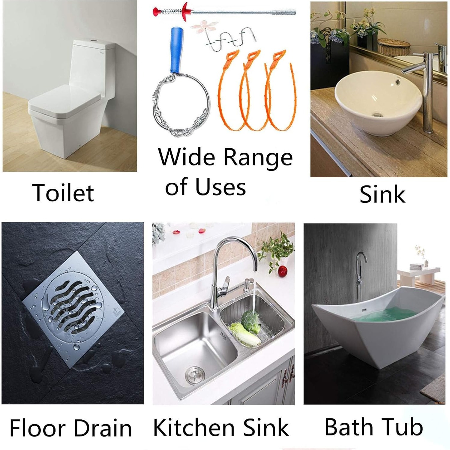 6 Piece Drain Unblocker Tool Kit: image 8