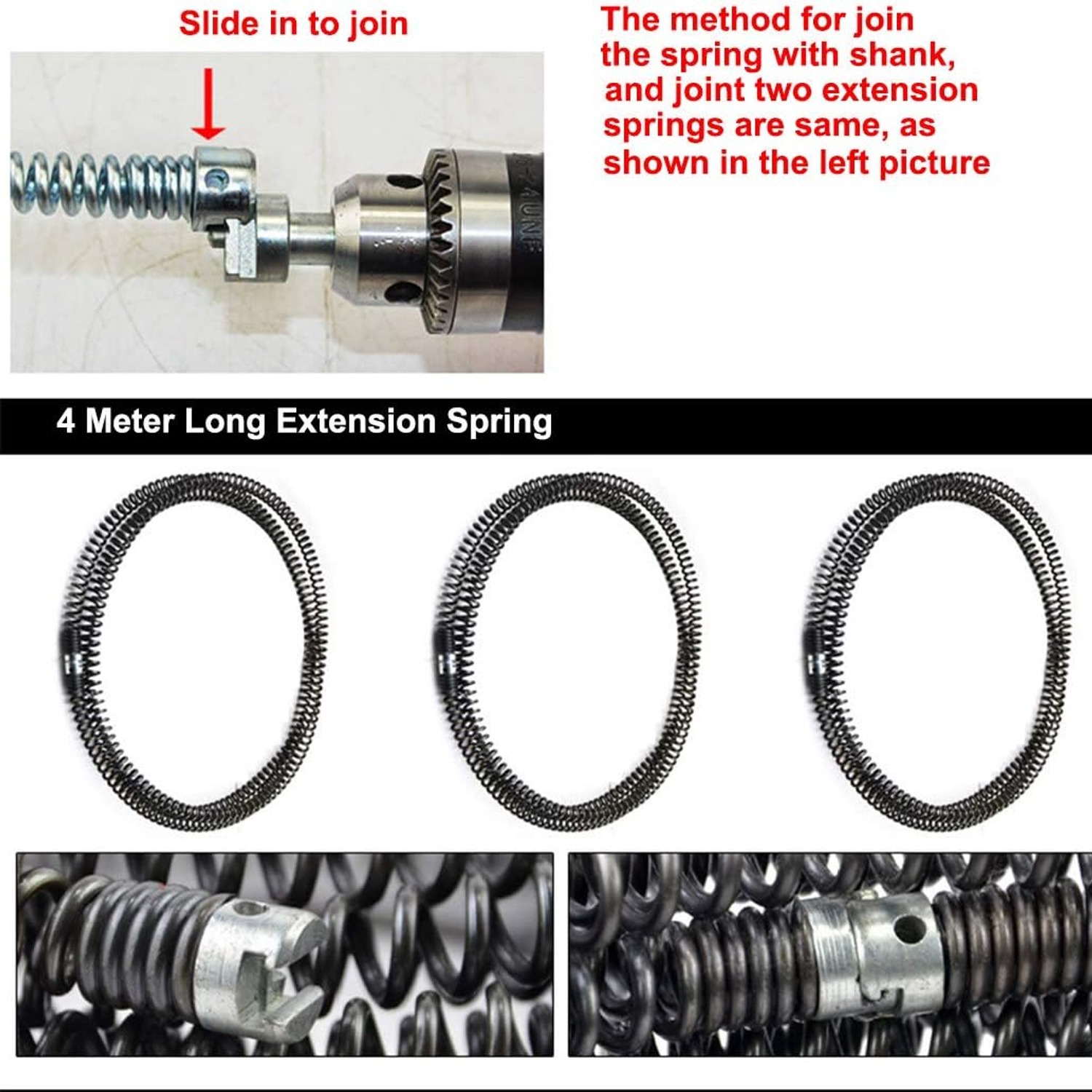 12m Drill-Driven Drain Auger Kit with 6 Cutting Bits: image 5
