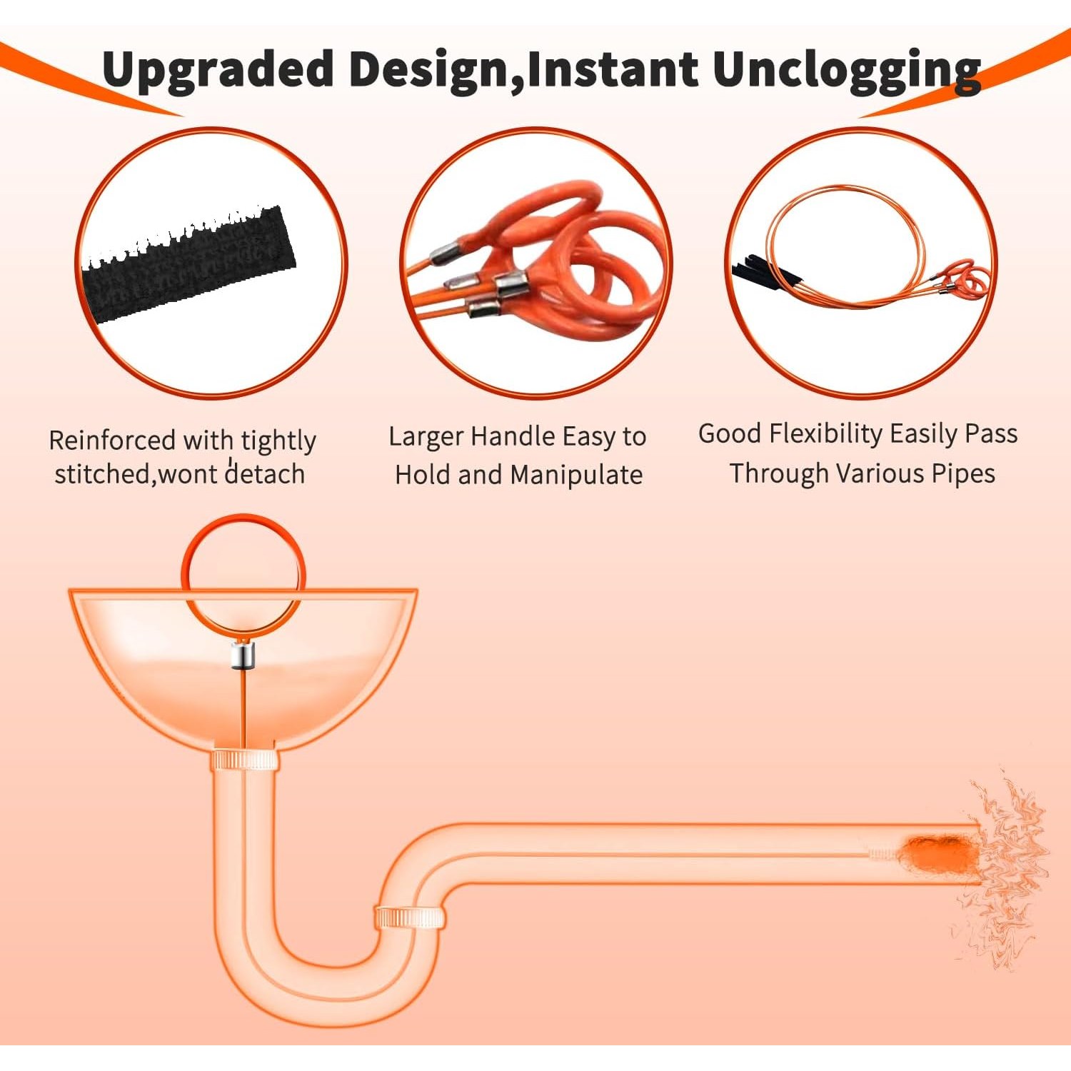 Nylon Coated Drain Snake 6 Pack: image 4