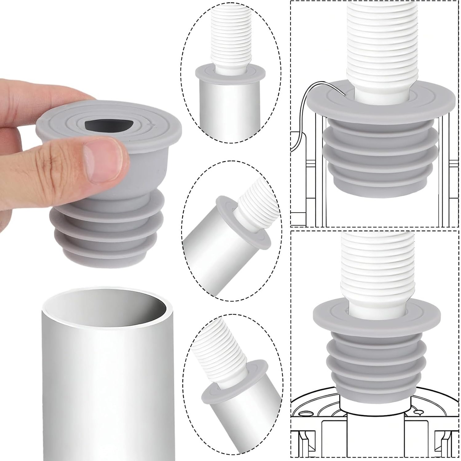 Washing Machine Drain Seal 3 Pack: image 5