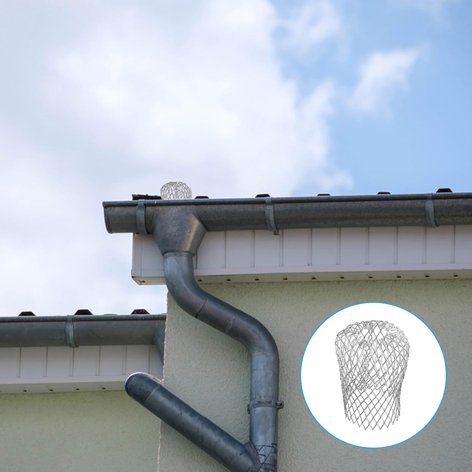 Aluminium Downpipe Leaf Guard 4 Pack