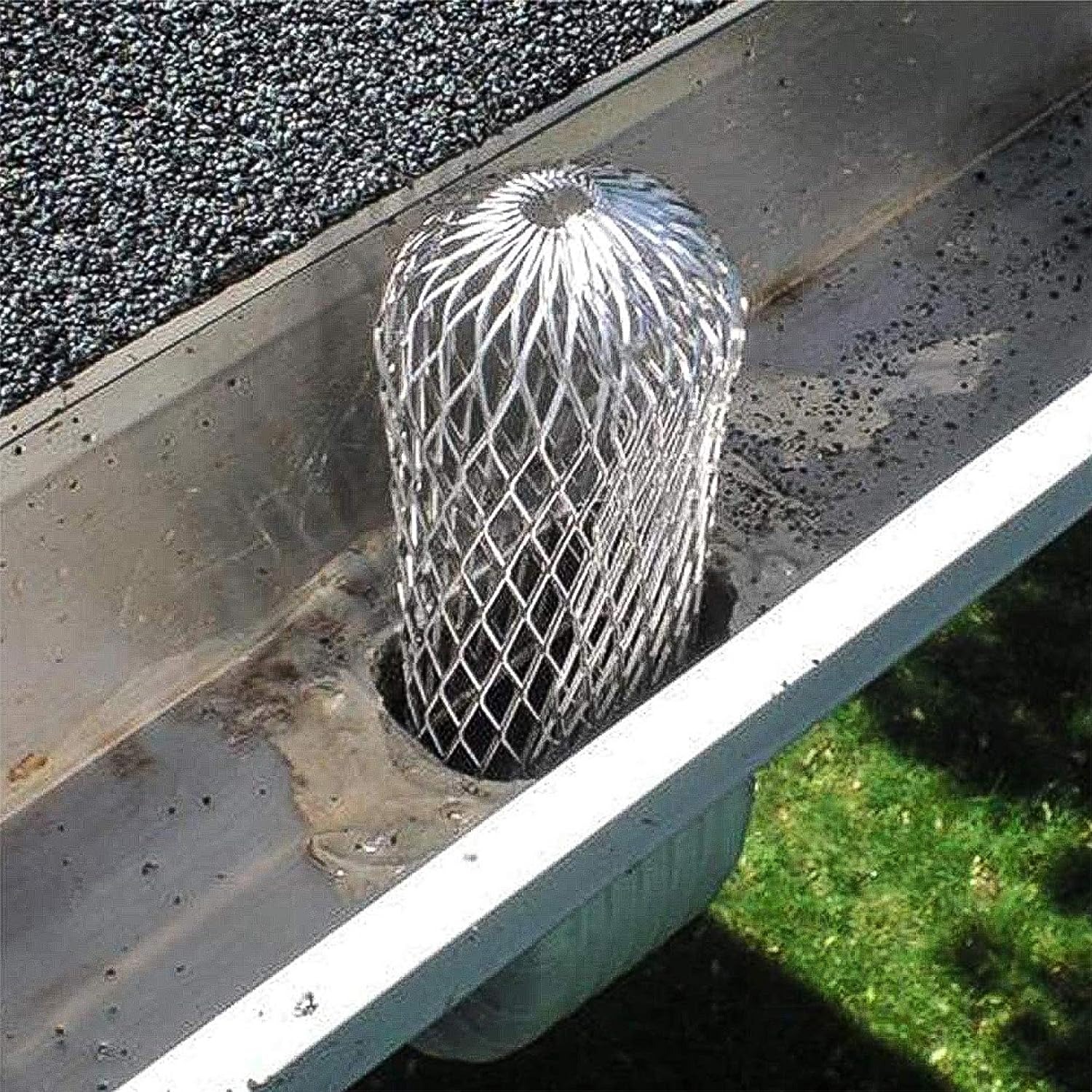 Aluminium Downpipe Leaf Guard 8 Pack