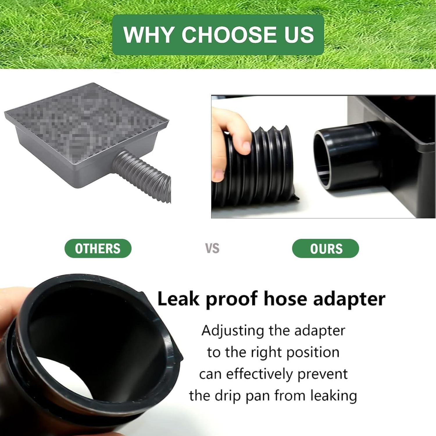 Downpipe Extension Kit with Catch Basin and Flexible Drain Pipe