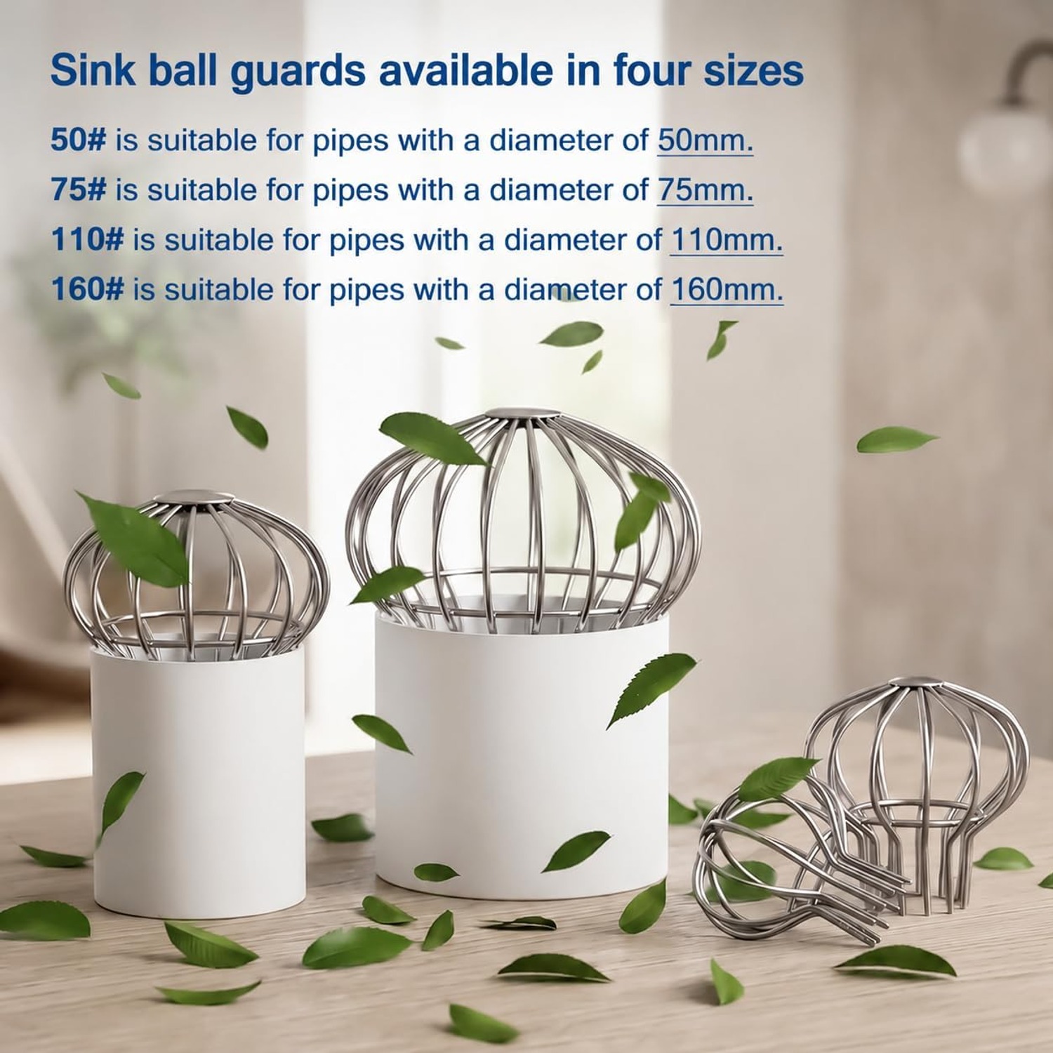 Stainless Steel Downpipe Leaf Guard: image 7