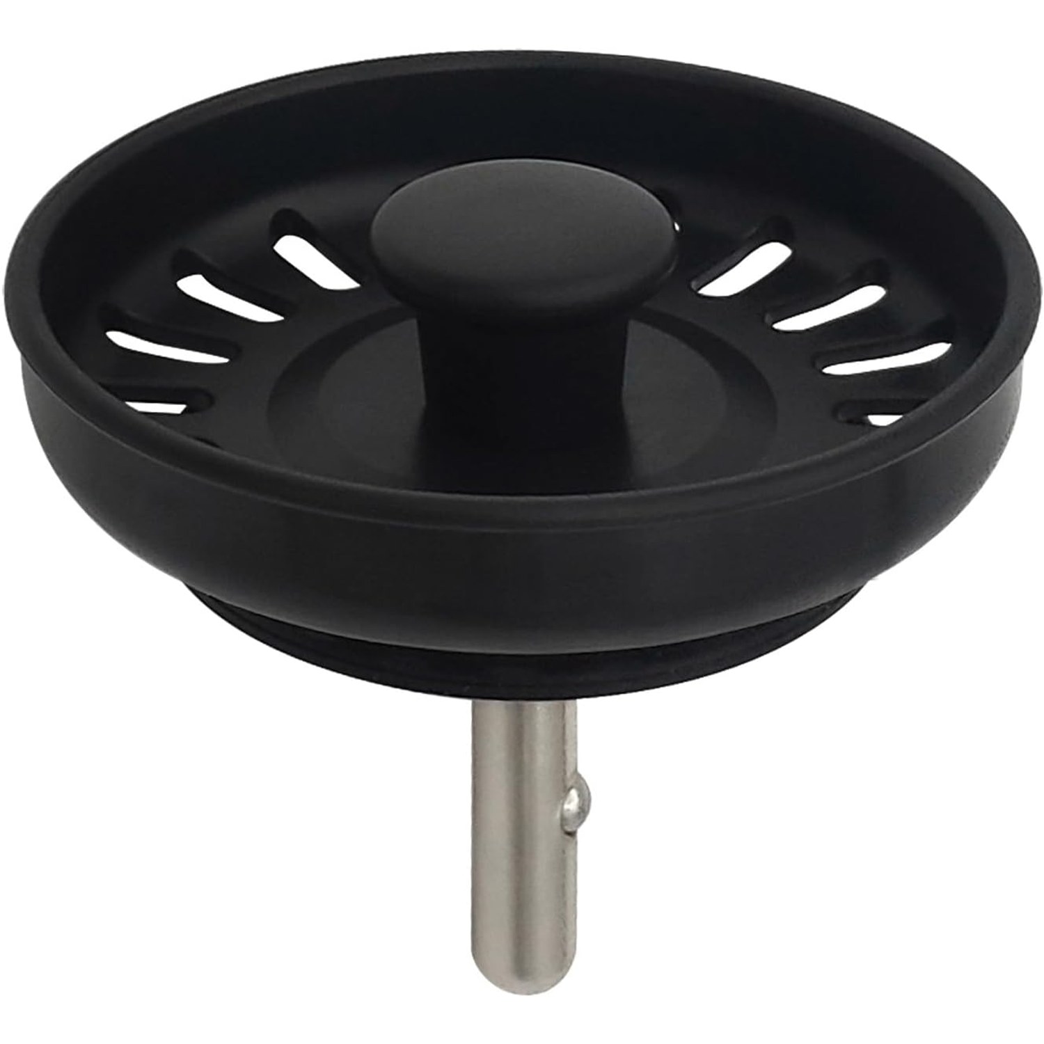 Matte Black Sink Basket Strainer and Stopper