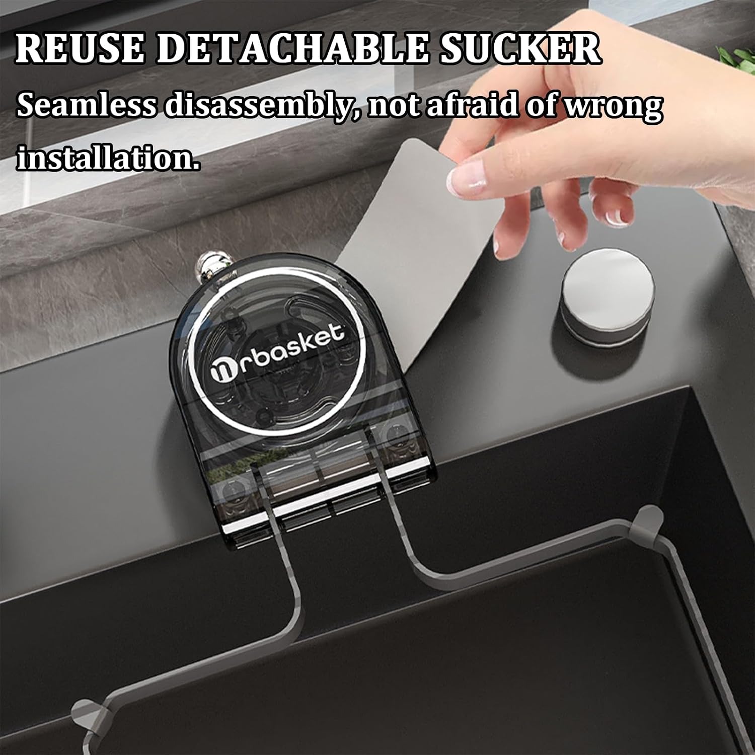 Folding Sink Strainer Holder with Mesh Bags
