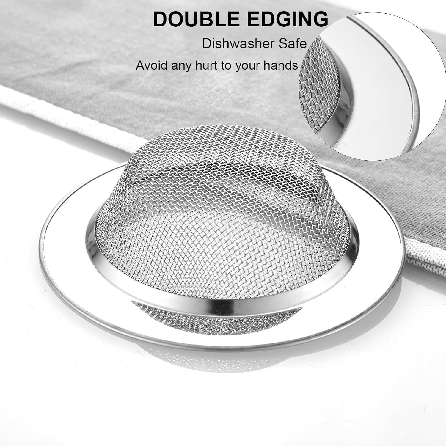 Wide Rim Kitchen Sink Strainer 2 Pack