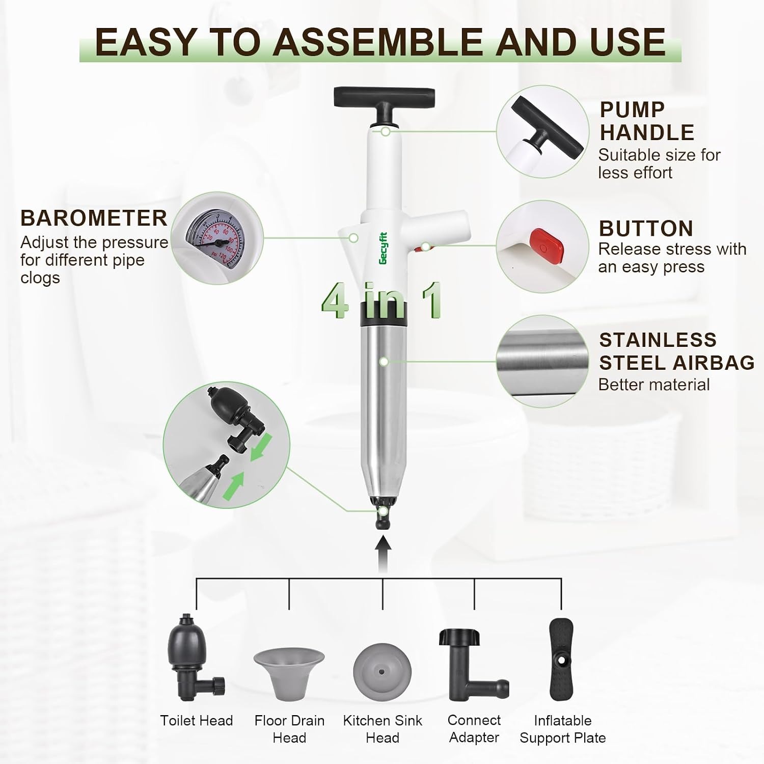 Air Pressure Drain Plunger: image 3