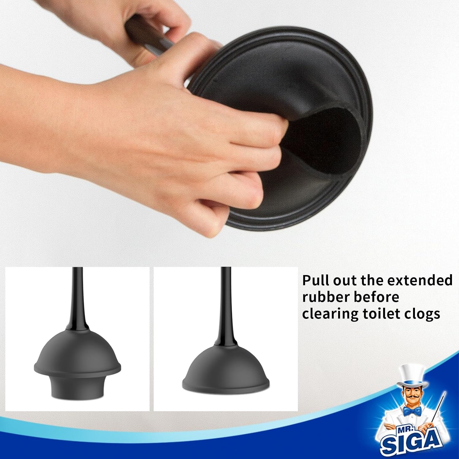 Toilet Plunger and Brush Combo with Two-Compartment Caddy
