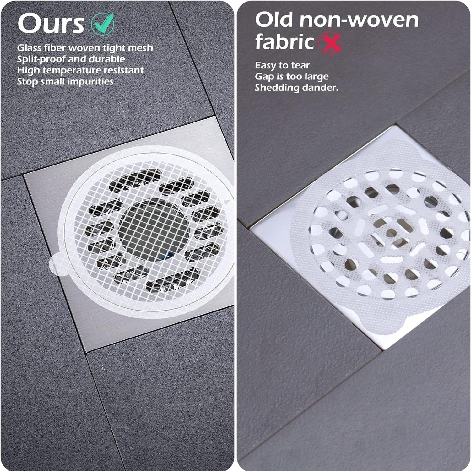 Disposable Shower Drain Hair Catcher Stickers (30 Pack)