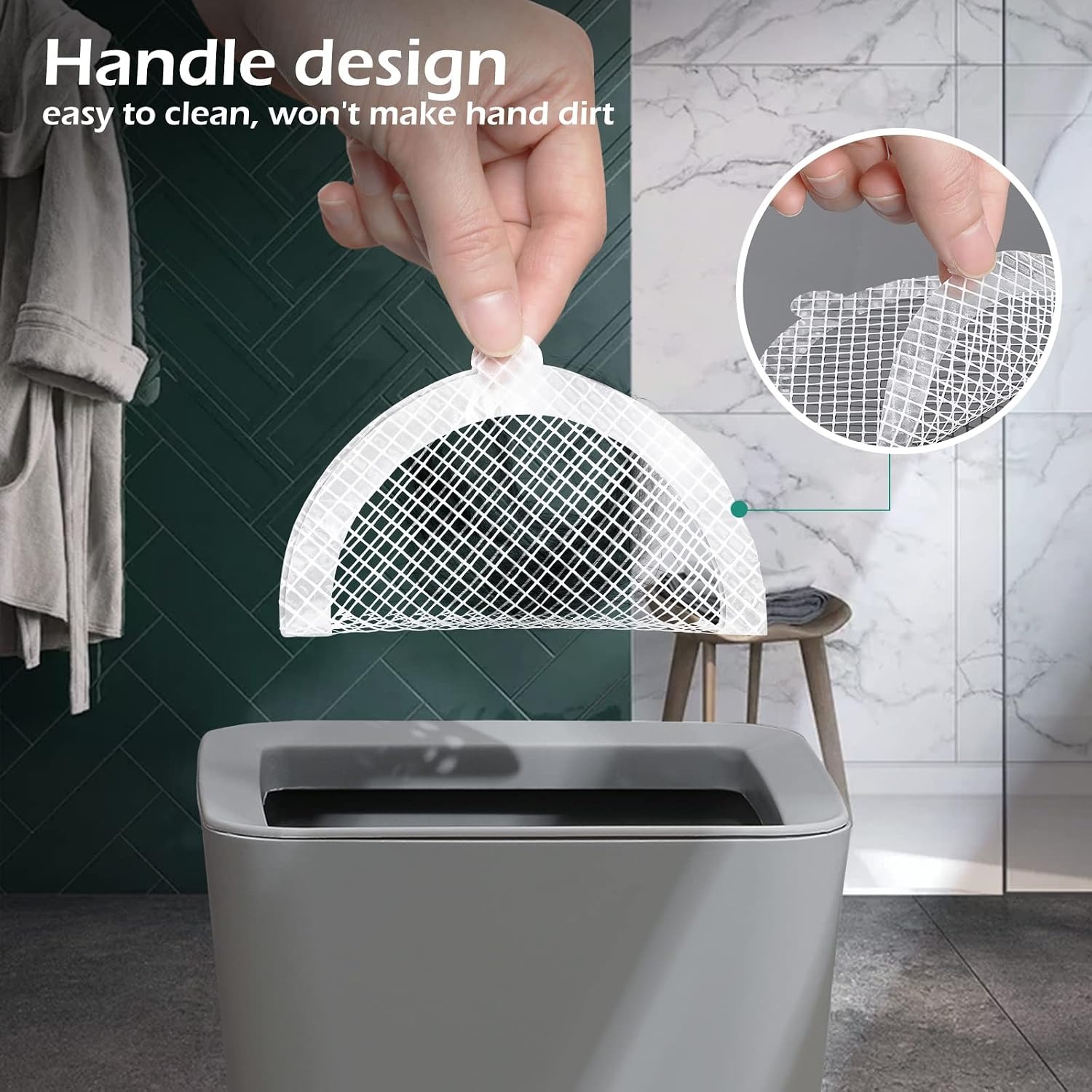 Disposable Shower Drain Hair Catcher Stickers (30 Pack)