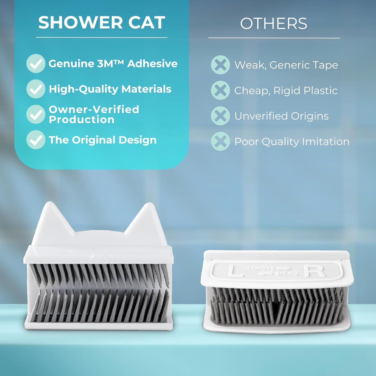 Shower Cat Wall Mounted Shower Hair Catcher