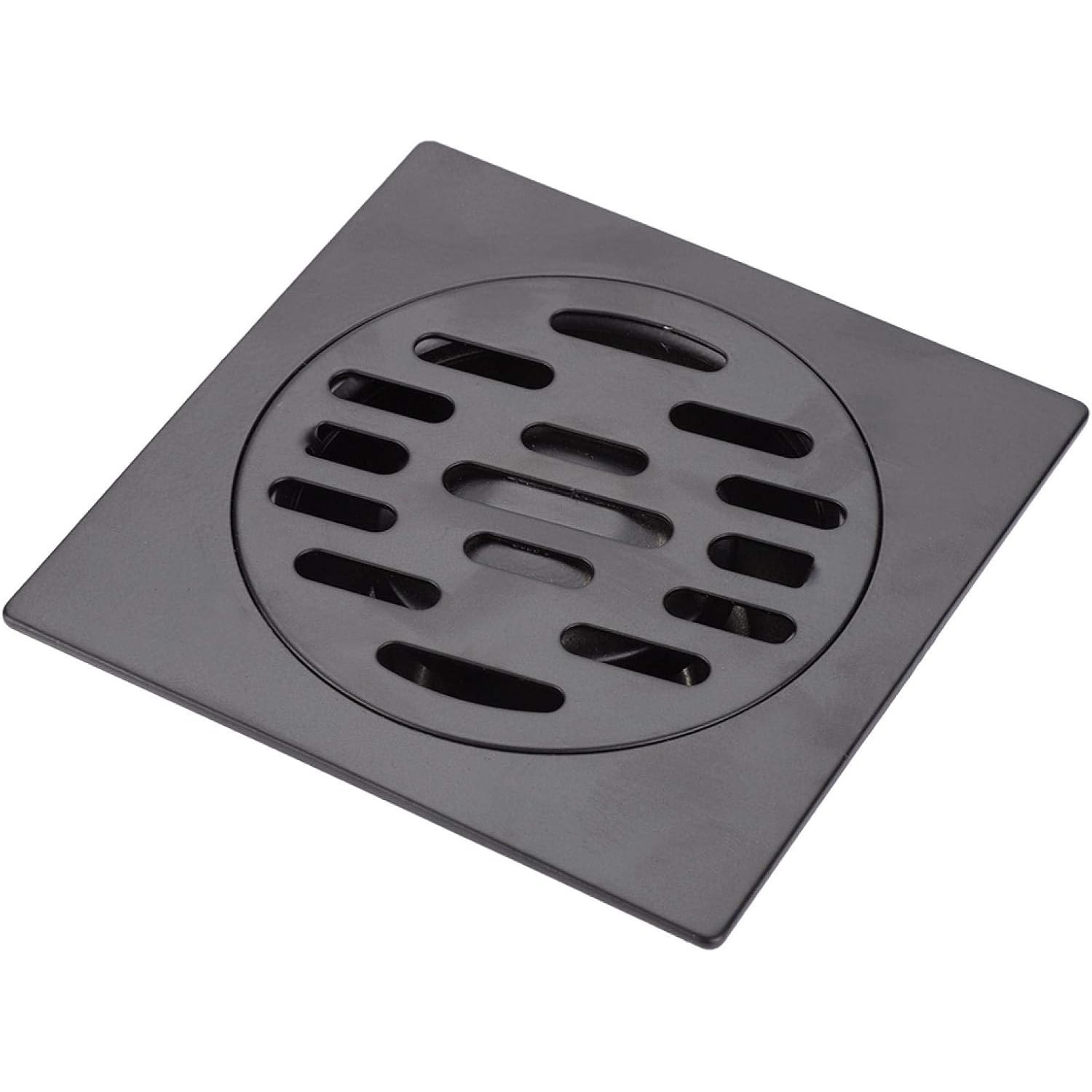 Black Square Floor Drain with Gravity Seal