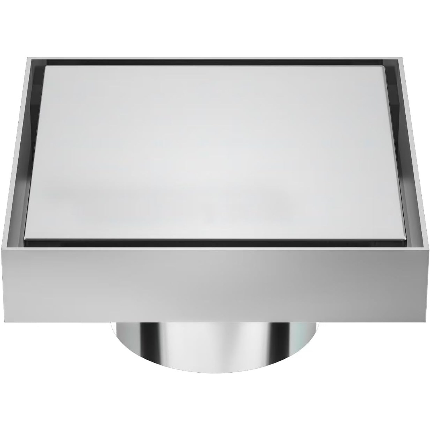 Decaura 115mm Square Shower Grate, Brushed Nickel Stainless Steel Floor Waste