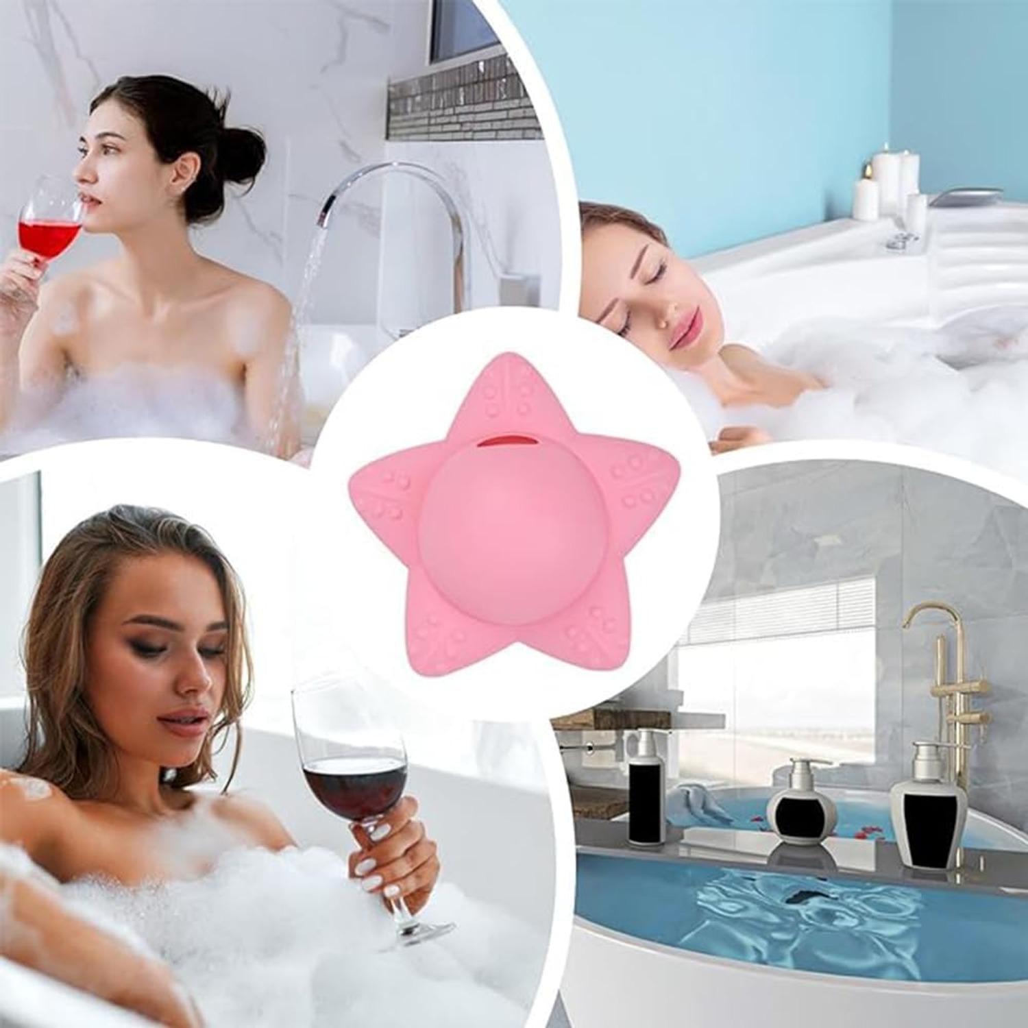 Silicone Bath Overflow Drain Cover with Suction Cups: image 7