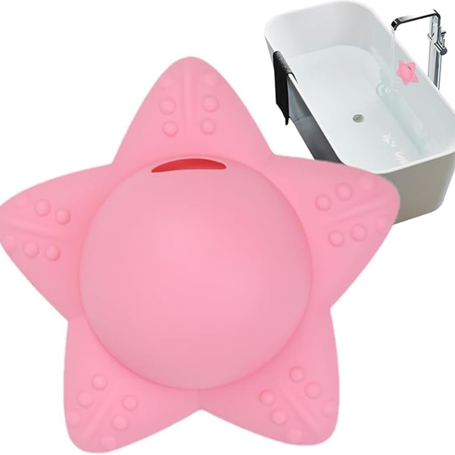 Silicone Bath Overflow Drain Cover with Suction Cups