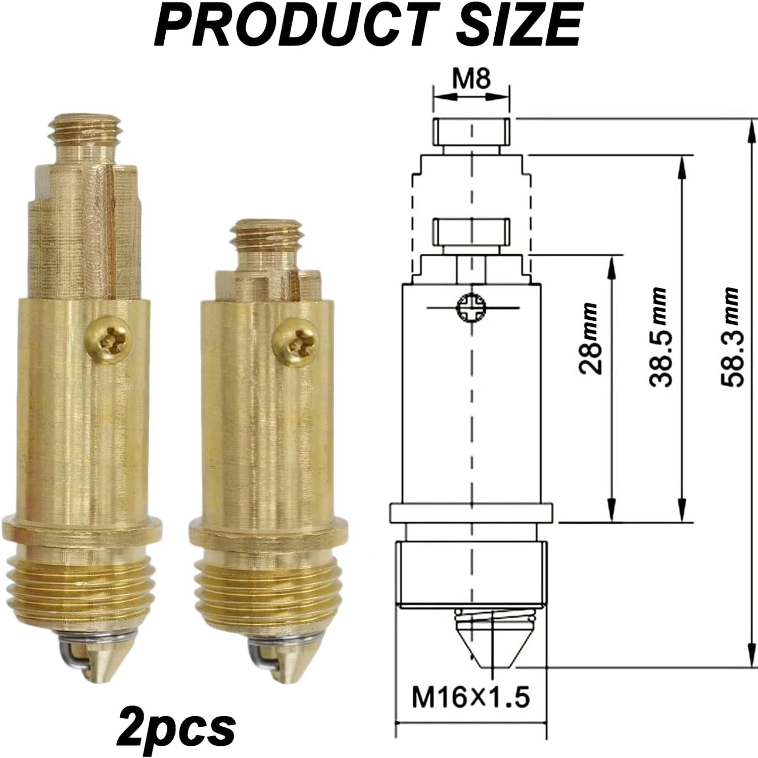 Click Clack Basin Plug Replacement Bolt 2 Pack