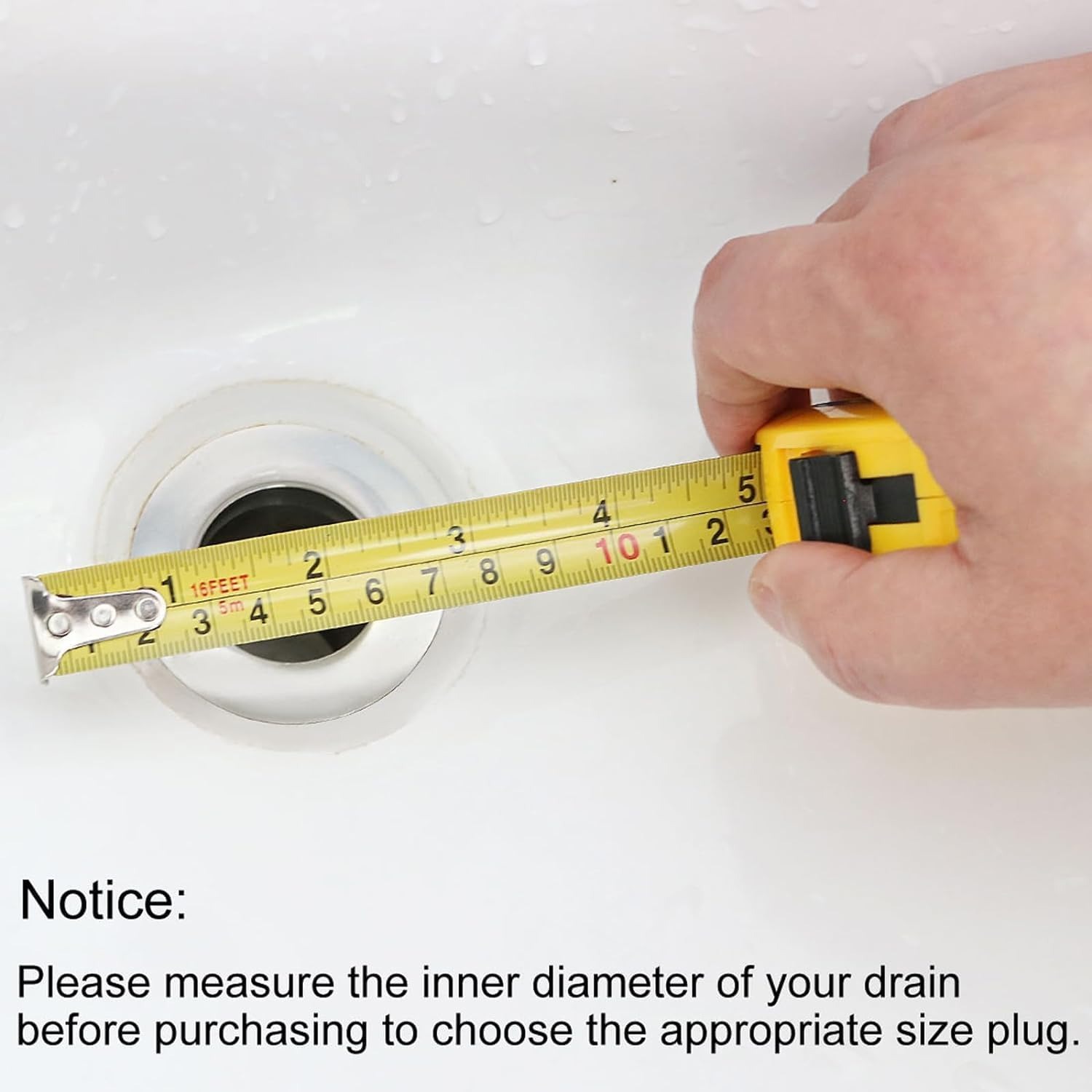 Rubber Sink Plug 45-47mm with Hanging Ring (2 Pack)