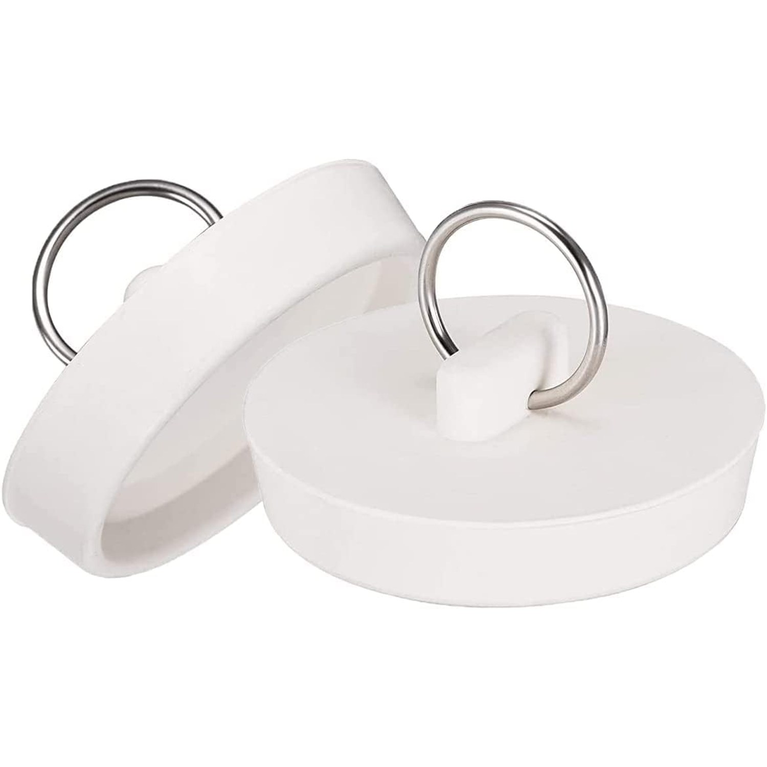 Rubber Sink Plug 53 to 55mm with Hanging Ring (2 Pack)